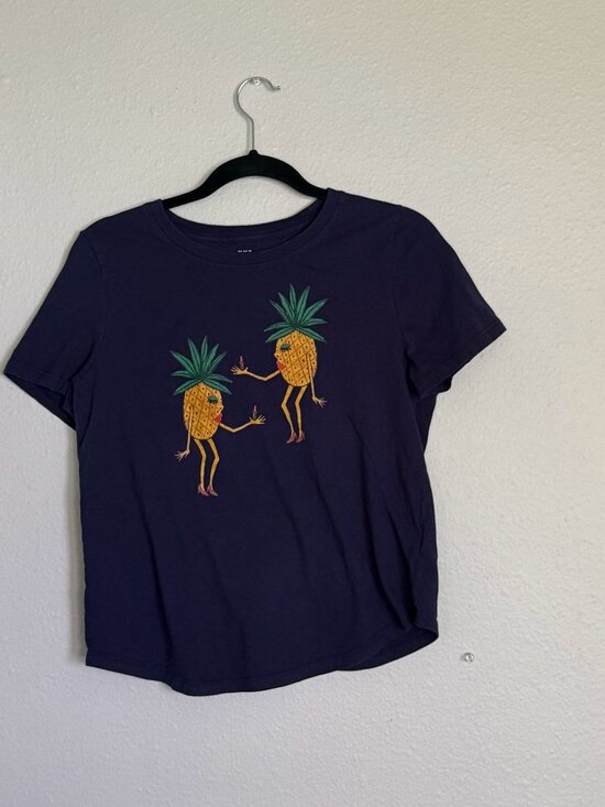 Anthropologie Tops - Anthropologie x Kendra Dandy Whimsical Dancing Pineapple Tee Small